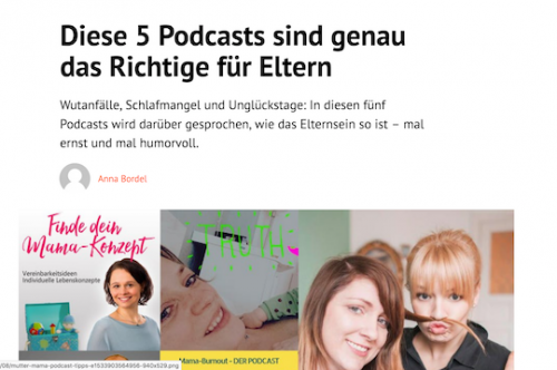 Presse MutterKutter ze.tt Podcast Tipp